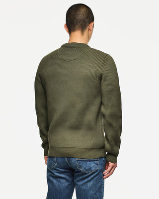 WEEKEND OFFENDER MAGLIONE IN LANA MORELLO  GIROCOLLO CON PATCH SU MANICA KW3A04 MORELLO BLKF