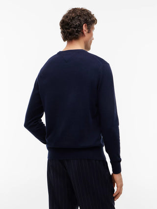 TOMMY HILFIGER PIMA ORG MAGLIONE GIROCOLLO MW28046 DW5