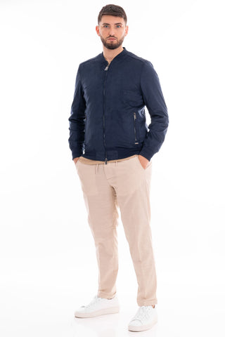 MARKUP PERFORATED DAINETTO BOMBER MK694008 BLUE