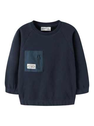 NAME IT FELPA MOSBORNE CON GIROCOLLO E TASCA SUL PETTO 13260108 NVB