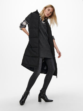 ONLY GIUBBOTTO LUNGO ALINA SMANICATO DONNA 15241995 BLK