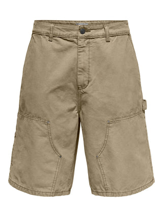 ONLY&SONS POWER BERMUDA CARGO IN COTONE UOMO (col:twill) 22031895 TWL