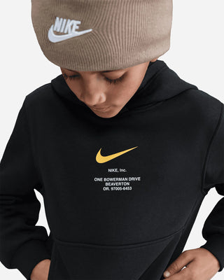 NIKE FELPA CON CAPPUCCIO C/LOGOE STAMPA FRONTE RETRO  A CONTRASTO JR IH4313 010