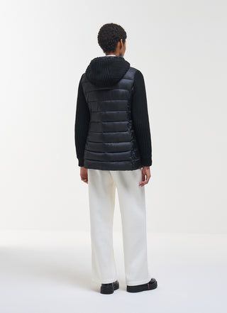 COLMAR GIACCA LUNGA IN NYLON TRAPUNTATO CON DETTAGLI IN MAGLIA 20000016 1JX 99