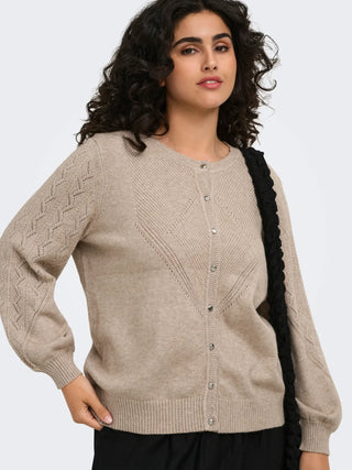 ONLY CARMAKOMA PRINCESS CARDIGAN CON BOTTONI E MANICA LAVORATA 15379932 MMR