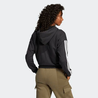 ADIDAS FELPA ZIP E CAPPUCCIO 3 STRISCE CON LOGO DONNA JE0052
