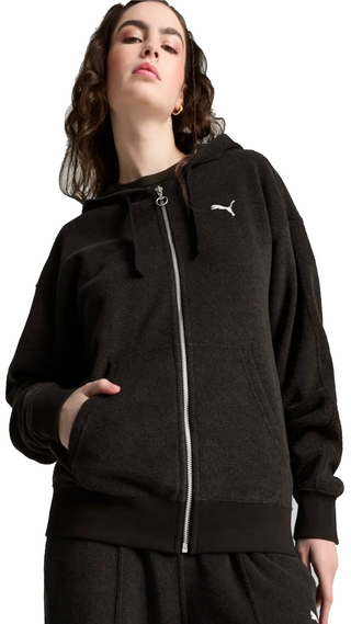 PUMA FELPA GER WINTERIZED TEDDY CON CAPPUCCIO E ZIP DONNA 681636 01