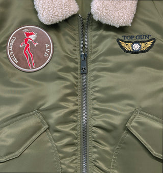 TOP GUN TOP GUN BOMBER “The Flying Tigers” in NYLON CON PATCH TGJ2624 1501