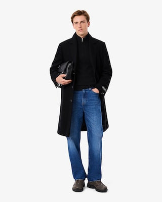 LACOSTE MAGLIONE LACOSTE A COLLO ALTO IN LANA CARDATA CON ZIP AH3052 031