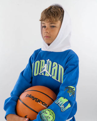 NIKE JORDAN FELPA GAMETIME IN FLEECE CON CAPPUCCIO JR 95F209 BB7