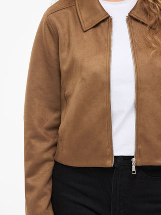 VILA MOODY GIACCA CROP IN SUEDE 14111834 TSC