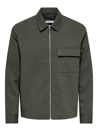 ONLY&SONS WILL GIACCA CON TASCHINO E ZIP 22038673 BLG