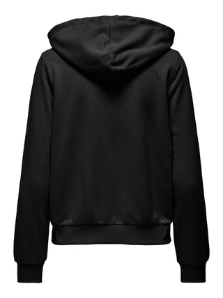 ONLY BEST FELPA CON CAPPUCCIO E ZIP 15384783 BLK