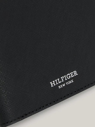 TOMMY HILFIGER PORTAFOGLI SAFFIANO MINI CREDIT CARD WALLET AM12194 BDS