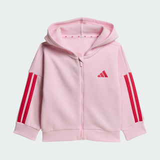 ADIDAS TUTA 3 STRISCE CON CAPPUCCIO E ZIP BIMBA KR9317
