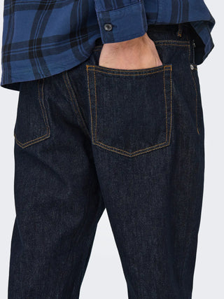 ONLY&SONS JEANS EDGE STRAIGHT RINSE UOMO 22034942 DBD