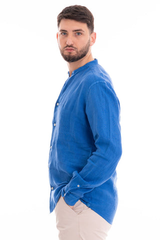 MASTRICAMICIAI CAMICIA IN LINO COLLO COREANO FS069 MC309 33 GURU