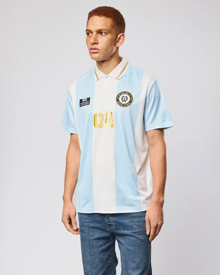 WEEKEND OFFENDER POLO FOOTBALL SHIRT FS1B10 MOULAY SKY