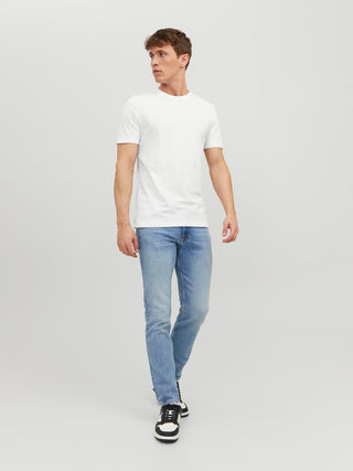 JACK&JONES T-SHIRT BASIC IN COTONE ORGANICO 12156101 WHT