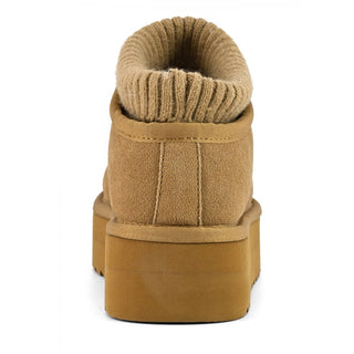COLORS OF CALIFORNIA EGGY PLATFORM ANKLE BOOT WITH SOCK WOMEN YWPLA09 TAN