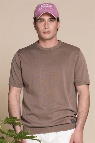 IMPURE SAMUEL MEN'S ACID WASH EFFECT COTTON SHORT SLEEVE T-SHIRT SAMUEL CTNC43