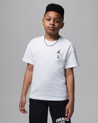 NIKE JORDAN T-SHIRT CON LOGO SUL DAVANTI E GRAFICA GRANDE SUL RETRO JR 95F053 001