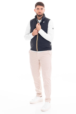 K-WAY SLEEVELESS JACKET VALEN STRETCH NYLON JERSEY MEN K3131JW K89