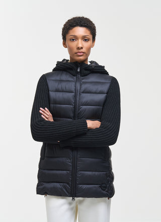 COLMAR GIACCA LUNGA IN NYLON TRAPUNTATO CON DETTAGLI IN MAGLIA 20000016 1JX 99