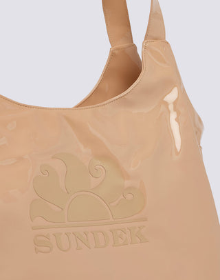 SUNDEK BORSA CHEL IN TESSUTO LUCIDO CON LOGO FRONTALE E TASCHE LATERALI AW417ABPV400 A7200