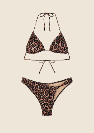FK COSTUME DONNA A TRIANGOLO CON FANTASIA LEOPARDATA 0021X26