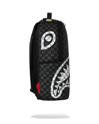 SPRAYGROUND BLACK AND WHITE DRIP CHECK SHARK ZAINO B8553