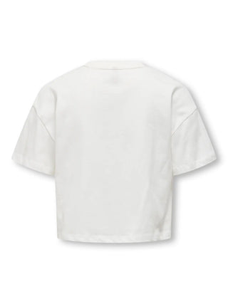 ONLY KIDS NESSA T-SHIRT CON FIOCCHI RITAGLIATI AI LATI JR 15349539 CLD