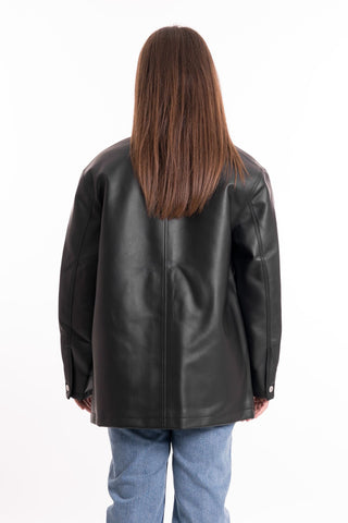 CALVIN KLEIN JEANS W FAUX LEATHER UTILITY JACKET J221592