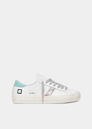 DATE WOMEN'S HILL LOW VINTAGE CALF WHITE-MINT SHOES W401-HL-VC-HM