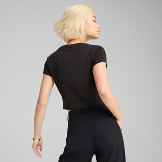 PUMA WARDROBE ESS T-SHIRT CROP CON LOGO DONNA 629745 01