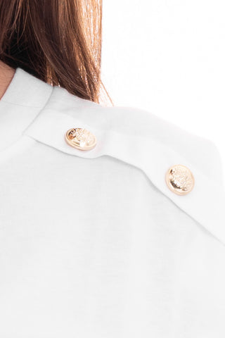 MARKUP JERSEY T-SHIRT WITH BUTTONS MW661007 BNC