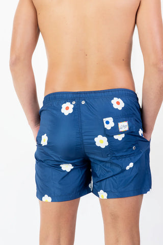 LORD PARTENOPEI BOXER MARE FANTASIA MARGHERITA BM26-FLOW BLU