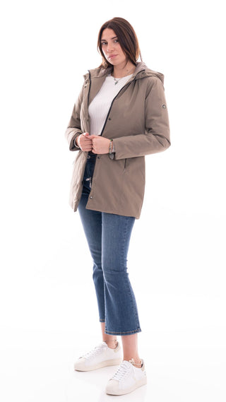 MARKUP TECHNICAL FABRIC JACKET WITH HOOD WOMEN MW24008 FNO