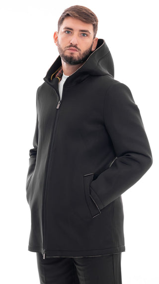 MARKUP PARKA LUNGO TWILL IN TESSUTO TECNICO UOMO MK794623 NER