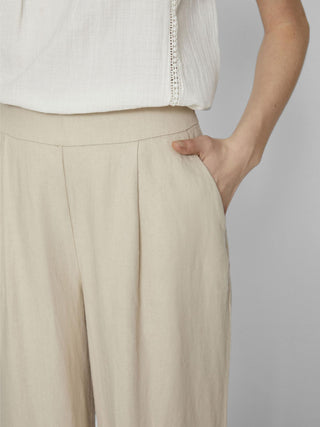 VILA JOLANDA PANTALONE LARGO IN MISTO LINO 14089679 FTG