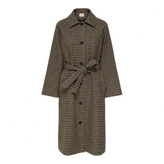 JACQUELINE DE YONG NETTIE CAPPOTTO IN PANNO LUNGO CON CHECK 15357594 IDC