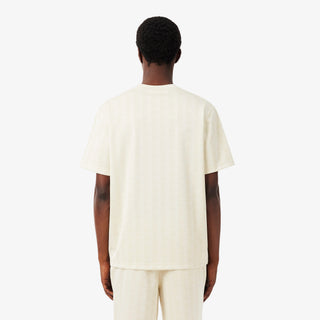 LACOSTE T-SHIRT JACQUARD CON MONOGRAMMA UOMO TH1985 8LX