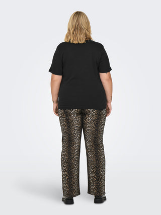 ONLY CARMAKOMA T-SHIRT JEN MEZZA MANICA GIROCOLLO DONNA 15339889 BLK