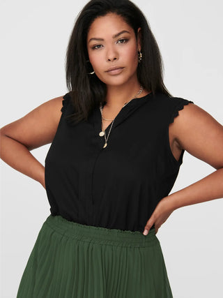 ONLY CARMAKOMA MUMI CAMICIA SMANICATA 15187018 BLK