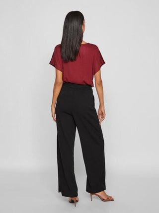 VILA CLUA PANTALONE DONNA LARGO 14095436 BLK