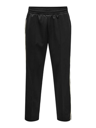 ONLY&SONS RIBER PANTALONE TUTA CON STRISCE LATERALI UOMO 22035172 BLK