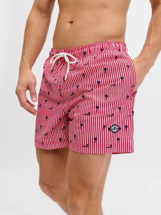 JACK&JONES MAUI BREEZE BOXER MARE FANTASIA A RIGHE CON PALME 12291425 TRD