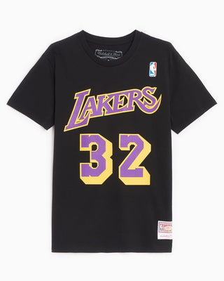 MITCHELL&amp;NESS T-SHIRT LOS ANGELES LAKERS MAGIC JOHNSON BMTRINTL1074-LALMJBLCK