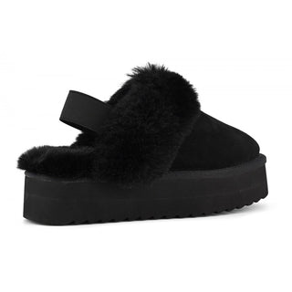 COLORS OF CALIFORNIA W PLATFORM SLIPPER IN SUEDE CON CHIUSURA A CINTURINO DONNA YWPLA07 BLA