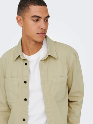 ONLY&SONS TIMES CAMICIA IN COTONE OVER CON TASCHE UOMO 22034293 SVL